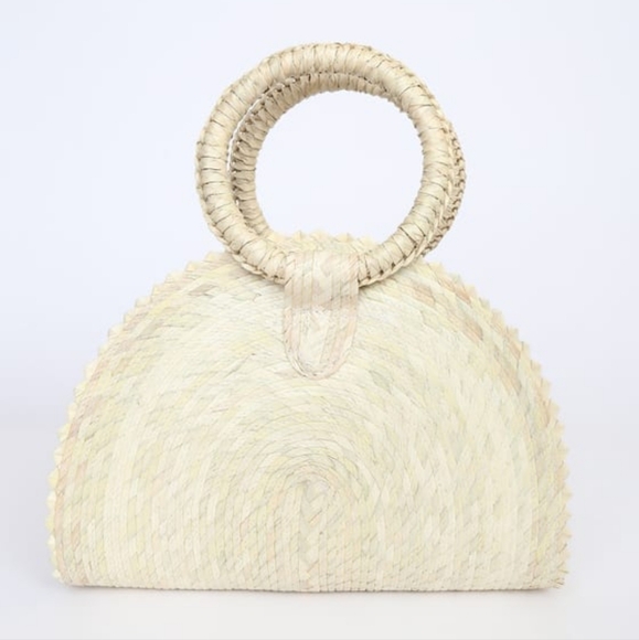NWT lulus Straw half moon bag - Picture 1 of 5